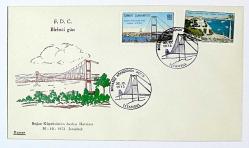 1973 FDC Boğaziçi Köprüsünün Açılışı, Ankara, 30.10.1973, Kamer İlk Gün Zarfı (FDC-211)