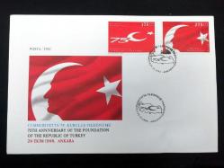 1998 Cumhuriyet'in 75. Kuruluş Yıldönümü FDC İLK GÜN ZARFI