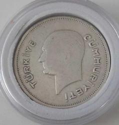 1935 YILI ORİJİNAL GÜMÜŞ 50 ELLİ KURUŞ RR1VV2R ÇOK NADİR