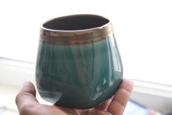 TİFFENN SMALL VASE TURQUOİSE MADAME COCO SAĞLAM ÇİÇEKLİK KASE (KİTAP RAF