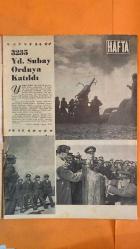 HAFTA MEMLEKET VE DÜNYA HADİSELERİNİ TAKİP EDER, HAFTANIN EN SEÇME YAZI VE RESİMLERİNİ VERİR, SİYASİ MECMUA DERGİSİ - SAYI: 188 1 MAYIS 1953 TAHSİN DEMİRAY - CEMİL CAHİT CEM - SEZAİ SOLELLİ - OĞUZ ÖZDEŞ - RENATO HORN - YILDIZINIZA BAKIYORUZ - KOÇ BURCU - BOĞA BURCU - İKİZLER BURCU - YENGEÇ BURCU - ASLAN BURCU - BAŞAK BURCU - TERAZİ BURCU - AKREP BURCU - YAY BURCU - AYLA CORUYOR - RÜYA - SENİ TUZAĞA DÜŞÜRMEK İSTEYEN BİRİ VAR - YEDEK SUBAY OKULLARI - TUZLA UÇAKSAVAR OKULU - MEZUNİYET TÖRENİ - MEMDUH YÜKMAN - 3235 YEDEK SUBAY ORDUYA KATILDI - PİYADE - TANK - DONATIM - LEVAZIM - MUHABERE - TABİP - DİŞ TABİBİ - ECZACI - VETERİNER - SÜVARİ - İSTİHKÂM - DENİZ YEDEK SUBAY - GAZİEMİR NAKLİYE OKULU - KÜTÜĞE ÇİVİ ÇAKMA TÖRENİ - II. ELIZABETH - RENATO HORN - TEKNİK ÜNİVERSİTE BALOSU - SELÇUK KIZ ENSTİTÜSÜ - ALENKOF - RUS VE PEYK RADYOLARI - TÜRKİYE PROPAGANDASI - NATO KONSEYİ PARİS TOPLANTISI - DULLES - AVRUPA SAVUNMA BİRLİĞİ - KORE MÜTAREKE MÜZAKERELERİ - EISENHOWER - PRAVDA - İZVESTİA - 36 SAYFA