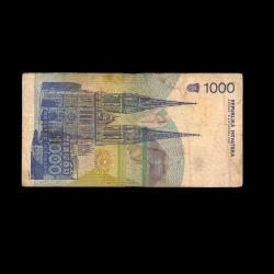 HIRVATİSTAN (1991) - 1.000 Dinar (T-ÇT 6,5/10)