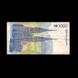HIRVATİSTAN (1991) - 1.000 Dinar (T-ÇT 6,5/10)