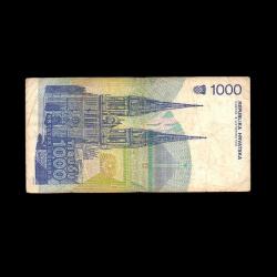 HIRVATİSTAN (1991) - 1.000 Dinar (T-ÇT 6,5/10)
