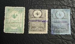 OSMANLI FİSKAL - 3 ADET - DAMGALI