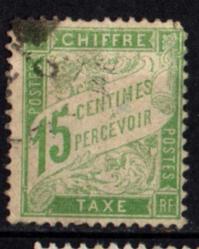 Fransa 1893 -1896 Taxe Pulu 15 Cent (ws1234)