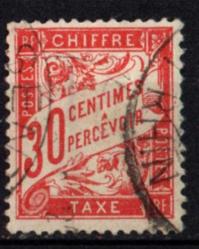 Fransa 1893 -1896 Taxe Pulu 30 Cent (ws1235)