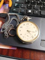 Cep Saati, Köstekli Cep Saati, İsviçre Üretimi Cortebert Marka Devlet Demiryolları Tren Görselli Nadir Çıkan Koleksiyonluk, Çalışır Vaziyette