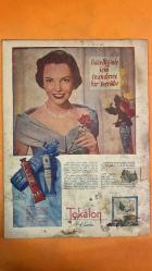 HAFTA MEMLEKET VE DÜNYA HADİSELERİNİ TAKİP EDER, HAFTANIN EN SEÇME YAZI VE RESİMLERİNİ VERİR, SİYASİ MECMUA DERGİSİ - 14 EKİM 1955 SAYI: 41 - ANN MILLER - FRANÇA ILCORVALA - LINDA CHRISTIANE - TYRONE POWER - HÜSEYİN ALÁ - IRAN ŞAHI - TAHSİN DEMİRAY - CELÂL DEMİRAY - CEMİL CAHİT CEM - SEZAL SOLELLI - OĞUZ ÖZDEŞ - H. FIKRİ VEREL - F. KÖLCSEY - ADNAN MENDERES - TARHAN - HAUSSMANN - HERRIYO - DON ACHILLE - SLEWYN LLOYD - HUGH FOOT - MAKARIOS - MIGROS TÜRK - MONTEKARLO - ÇIPLAK AYAKLI KONTES - BAĞDAT PAKTI - AYAN MECLİSİ - MEVZULAR - GARİP FIKRALAR - GARDİYANSIZ TIMARHANE - ITALYA GUZELİ - ISTANBULUN FAHRİ BELEDİYE REİSİ - BELEDİYE GAZİNOSU - AKADEMİ BALOSU - ADANA ÇOCUK TİYATROSU - SİHİRLİ DEMİR - ATLI SPOR MÜSABAKALARI - NURI OĞLAKÇI - GÜZELLİK ENSTİTÜLERİ - ERKEK PERMANANT - KADINLAŞAN ERKEKLER - FREUD - KADIN İÇ ÇAMAŞIRI - YILDIZINIZA BAKIYORUZ - HOWARD HUGHES - ALENE GALO - JANE RUSSELL - LANA TURNER - LINDA DARNELL - ESER TUTEL - TRUMAN - MARIA GIOVANELLI - BRUNELLA TOCCI -  28 SAYFA