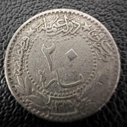 5. MEHMED REŞAD · 20 PARA · (1327/6) · KOSTANTİNİYE · NİKEL
