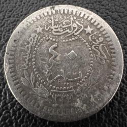 5. MEHMED REŞAD · 40 PARA · (1327/3) · KOSTANTİNİYE · NİKEL