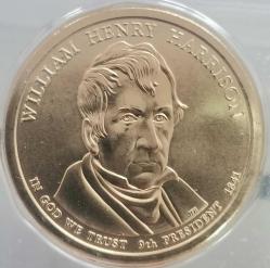 SETTEN ÇIKMA  AMERİKA  2009  1 DOLAR BAŞKANLAR SERİSİ ÇİL  Başkanlık 1 $ Bozuk Para - William Henry Harrison (1841)