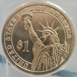 SETTEN ÇIKMA  AMERİKA  2009  1 DOLAR BAŞKANLAR SERİSİ ÇİL  Başkanlık 1 $ Bozuk Para - William Henry Harrison (1841)