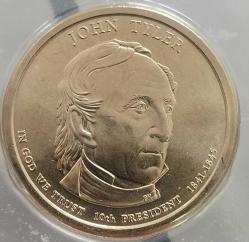 SETTEN ÇIKMA  AMERİKA  2009  1 DOLAR BAŞKANLAR SERİSİ ÇİL  Başkanlık 1 $ Bozuk Para - John Tyler (1841-1845)