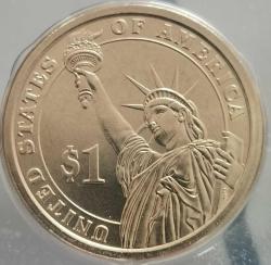 SETTEN ÇIKMA  AMERİKA  2009  1 DOLAR BAŞKANLAR SERİSİ ÇİL  Başkanlık 1 $ Bozuk Para - James K. Polk (1845-1849)