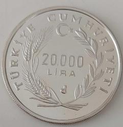 1990 ÇANAKKALE ZAFERİNİN 75.YILI ANISINA 20.000 LİRA GÜMÜŞ HATIRA PARASI ÇİL ORİJİNAL Ç1A2A3R