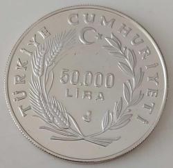 1992 ANAYASA MAHKEMESİNİN 30.YILI ANISINA 50.000 LİRA GÜMÜŞ HATIRA PARASI ÇİL ORİJİNAL R1A1A1A PEK ÇIKMAZ