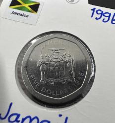 Jamaika 5 Dolar 1996. Bayraklı Kapamasında. Çil.