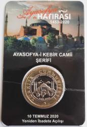 2020 Ayasofya Camisi Hatıra Parası Özel Kapamasinda