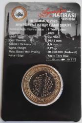 2020 Ayasofya Camisi Hatıra Parası Özel Kapamasinda