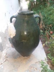 antep işi sırlı toprak salça küpü...