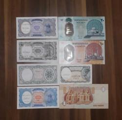 Mısır para set yabancı para lotu hepsi farklı çil
