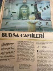 MİLLİYET CAMİLERİMİZ VE ÖYKÜLERİ GAZETESİ DOĞUM GÜNÜ HEDİYESİ -Camilerimiz ve öyküleri-ulu Cami’nin mihrap bölümü ve oradaki fıskiye ile havuzu-Hüdavendigar Camii’nin içten görünüşü-yeşil Cami’nin içten görünüşü ve caminin maketinin yer aldığı fıskiyeli havuz-Metin Sözen-Yalçın Çınar-ulu Cami’nin içten görünüşü-kimdi bu Geyiklibaba-Bursa camileri-yeşil türbe-Bursa Erka‘dan karagözüm mezarı-mevlit yazarı Süleyman Çelebi’nin türbesi-Muradiye Camii’nin içten görünüşü-Emir Sultan Camii’nin mihrabı ve iki yanındaki nefis pencereler-Muradiye Camii’nin mihrap üstü-Hüdavendigar Camii’nin Mihrte-Emir Sultan Camii’nin iç ferahlık veren iç görüntüsü-sayfa sayısı sekiz
