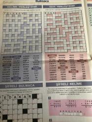 YENİŞAFAK  BULMACA GAZETESİ DOĞUM GÜNÜ HEDİYESİ - 23 OCAK 2016 -Çengel bulmaca-sayı bulmaca-kelime bulmaca-harfli mantık oyunu-rakamlı mantık oyunu-mozaik bulmaca-artan sözcük bulmacası-Çengel bulmaca-sudoku-beşli sudoku bulmaca-zincir bulmaca-kelime birleştirme oyunu-kare bulmaca-Mazhar alanson-Hülya avşar-