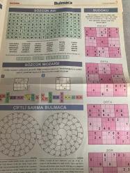 YENİŞAFAK  BULMACA GAZETESİ DOĞUM GÜNÜ HEDİYESİ - 23 OCAK 2016 -Çengel bulmaca-sayı bulmaca-kelime bulmaca-harfli mantık oyunu-rakamlı mantık oyunu-mozaik bulmaca-artan sözcük bulmacası-Çengel bulmaca-sudoku-beşli sudoku bulmaca-zincir bulmaca-kelime birleştirme oyunu-kare bulmaca-Mazhar alanson-Hülya avşar-