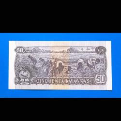 Angola 50 kwanza 1976 Specimen Çil banknot / kağıt para