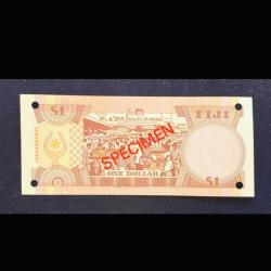 Fiji 1 dolar 1980 Specimen Çil 