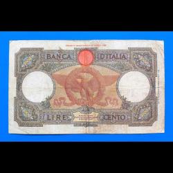 İtalya 100 lire 1938 Çt Nadir banknot / kağıt para