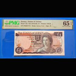 Jersey 1 pound 1976 Çil PMG 65 EPQ 