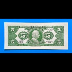 El Salvador 5 colon 1983 Çil banknot / kağıt para