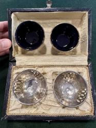 Osmanlı Gümüş İkili Fincan Zarfı