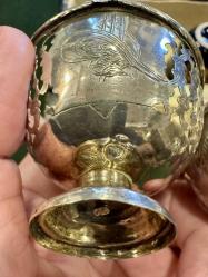 Osmanlı Gümüş İkili Fincan Zarfı