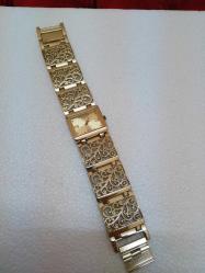 Vintage Desenli Metal Quartz Kol Saati – Şık Bilezik Formunda