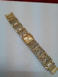 Vintage Desenli Metal Quartz Kol Saati – Şık Bilezik Formunda