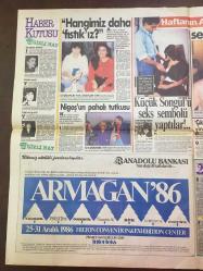 SABAH YILDIZI GAZETESİ  - 25 ARALIK 1986 - İBO GÜL'ÜNÜ SEÇTİ - DANSÖZ SİBEL CAN'IN ZAFERİ, İBRAHİM TATLISES & SİBEL CAN - SERPİL ÇAKMAKLI - BURHAN ÇAÇAN & BAHAR ÖZTAN - MELEK GÜRKAN, YÜKSEL UZEL, YASEMİN KUTSİ - ATİLLA KARSAN - KÜÇÜK SONGÜL'Ü SEKS SEMBOLÜ YAPTILAR - NURGÜL KAYA - MUSTAFA ALABORA, CELİLE TOYON - NİLGÜN SARAYLI FOTOĞRAFI - SİYAHLI KADININ GECESİ