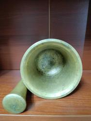 ESKİ YAPIM KALLAVİ BOY PİRİNÇ HAVAN VE ELİ