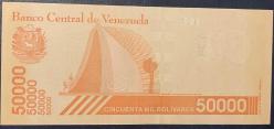 VENEZUELA 50 000 BOLİVAR 2019 ÇİL PARA RESİMDEKİ