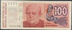 ARJANTİN 100 AUSTRALES ÇİL  RESİMDEKİ ÜRÜN