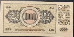 YUGOSLAVYA  1000 DİNAR 1981 ÇİL  KAĞIT  PARA