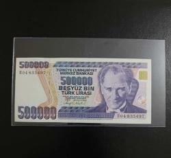 7. EMİSYON B SERİSİ 500.000 LİRA ÇİL KONDİSYONDA