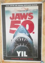 Jaws 50.yıl film  vizyon afişi