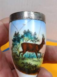 Pİ1-----GEYİK DESENLİ PORSELEN PİPO KASESİ