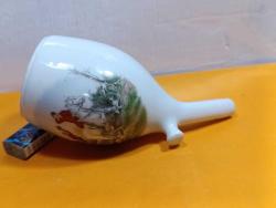 Pİ1-----AV GÖRSELLİ PORSELEN PİPO KASESİ--ÇATLAĞI VAR