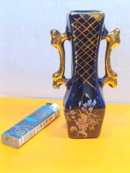 P1----KOBALT MAVİSİ KÜÇÜK BOY SERAMİK VAZO