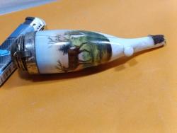 Pİ1-----GEYİK GÖRSELLİ PORSELEN PİPO KASESİ--ÇATLAĞI VAR