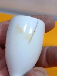 Pİ1-----ANTİKA PORSELEN PİPO KASESİ--ÇATLAĞI VAR